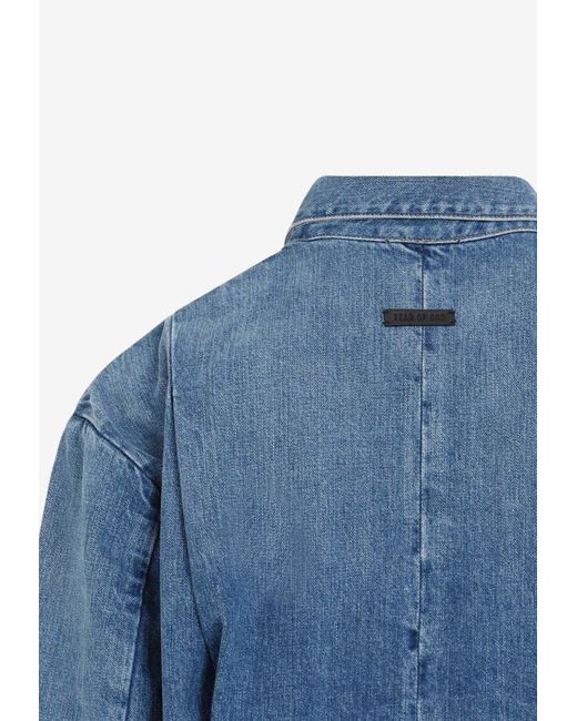 Fear Of God Blue 8Th Zip-Up Denim Jacket for men