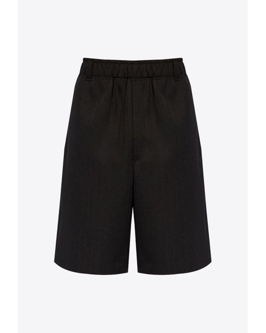 Jacquemus Black Juego Linen Shorts for men