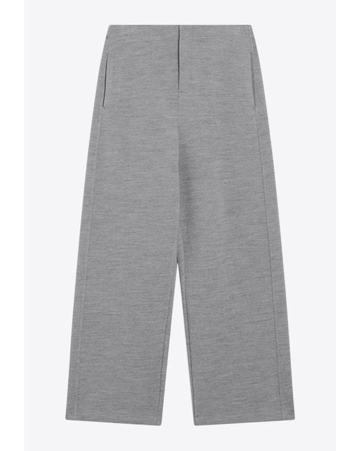 Max Mara Gray Ebrien Wool-Blend Pants