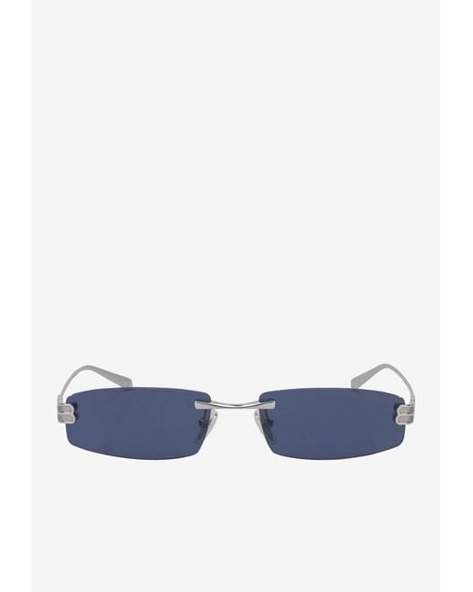 Balenciaga Blue Gossip S Rectangular Sunglasses