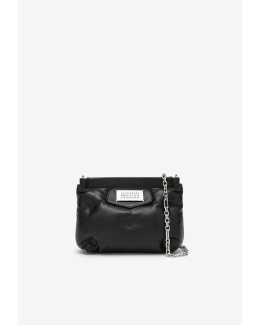 Maison Margiela Black Mini Glam Slam Leather Crossbody Bag for men