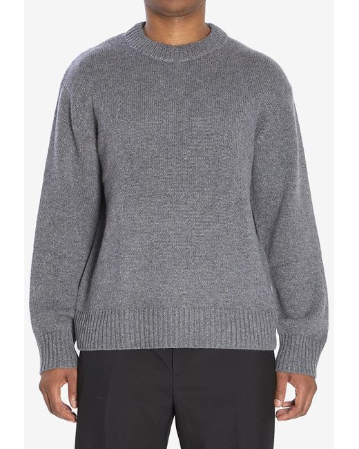 Lisa Yang Gray Kristian Crewneck Sweater for men