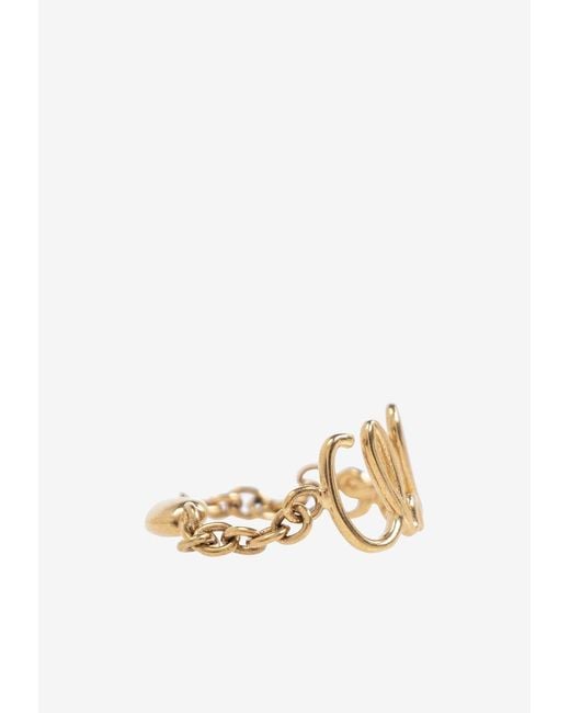Chloé Metallic The Iconic Logo Double Ring
