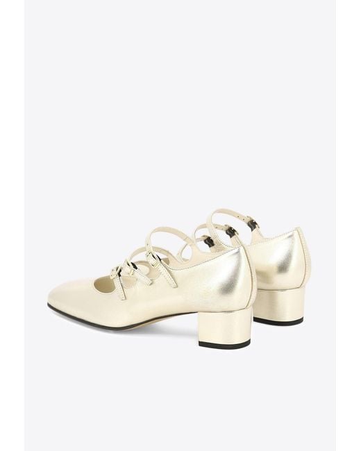CAREL PARIS White Ariana 45 Kina Mary-Jane Pumps