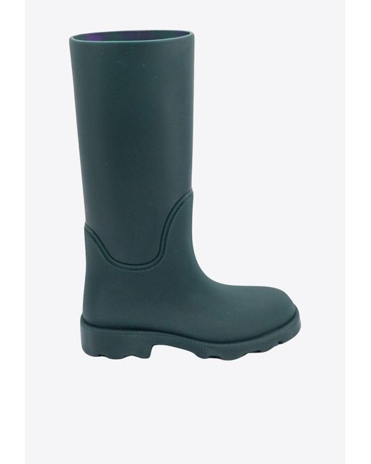 Burberry Blue Marsh Rubber Rain Boots for men