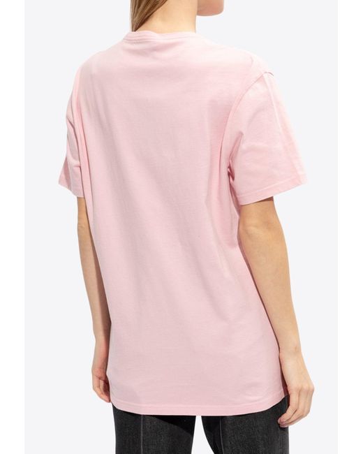 Versace Pink 90S Vintage Barocco Logo T-Shirt
