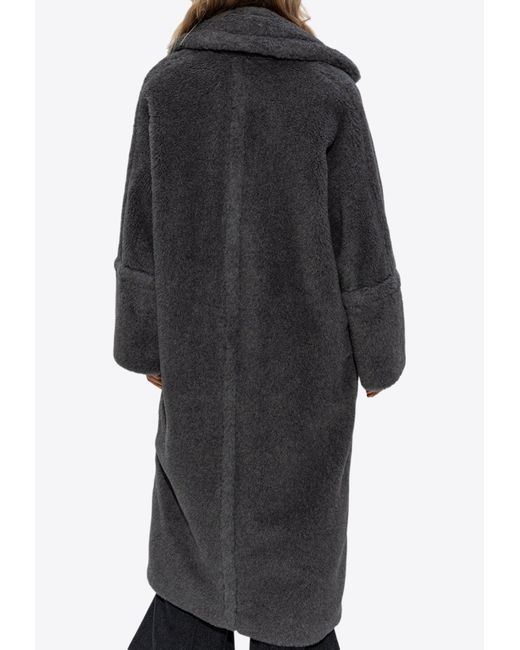 Max Mara Black Kadiak Double-Breasted Wool Coat