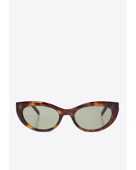 Saint Laurent Gray Sl M115 Cat-Eye Sunglasses