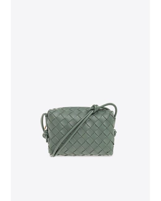 Bottega Veneta Green Mini Loop Leather Crossbody Bag