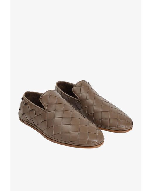 Bottega Veneta Brown Sunday Intrecciato Loafers for men