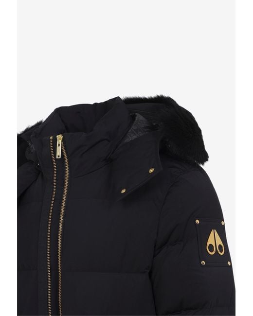 Moose Knuckles Black Stagg Down Bomber Jacket for men