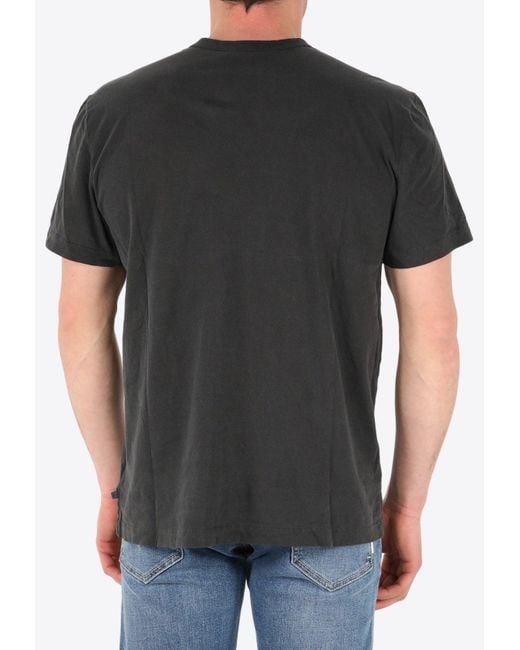 James Perse Black Basic Crewneck T-Shirt for men