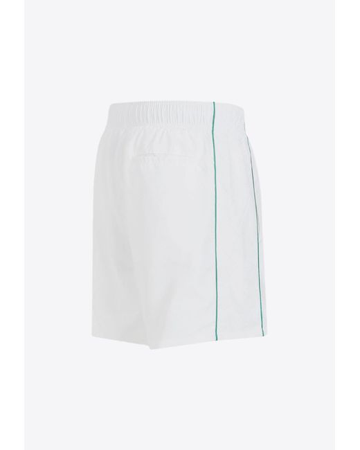 Casablancabrand White Logo-Patch Shorts for men