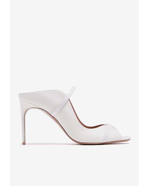 Malone Souliers White Noah 90 Leather Sandals