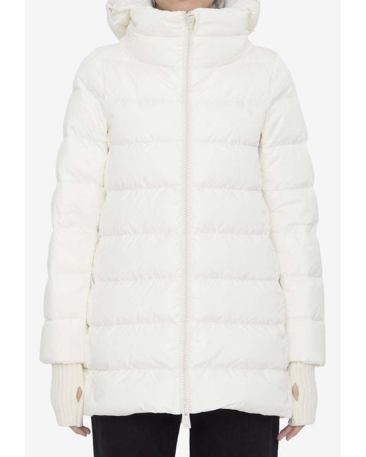 Herno White A-Shaped Puffer Jacket