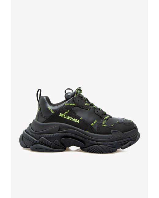 balenciaga triple s suede and mesh trainers