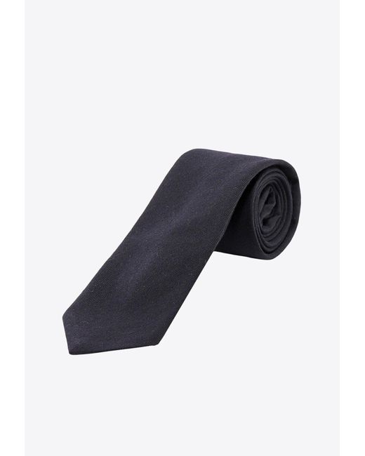 NICKY MILANO Blue Wool-Blend Tie With Pointed Tip for men