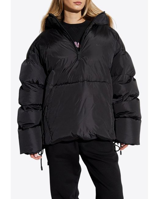 DSquared² Black Padded Hooded Zip-Up Jacket