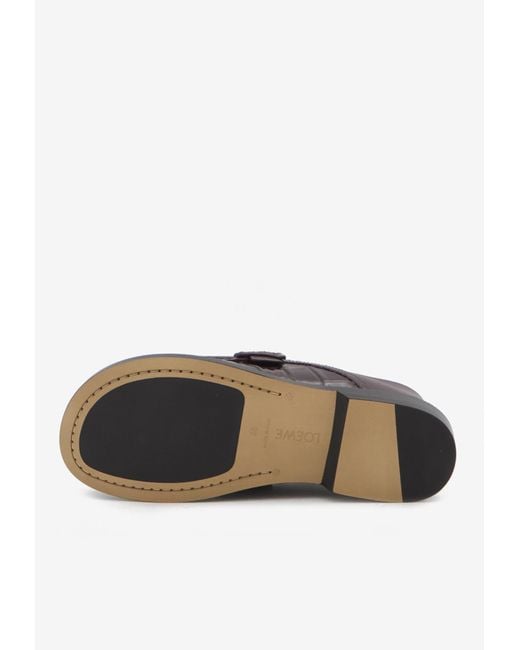 Loewe Brown Campo Leather Loafers