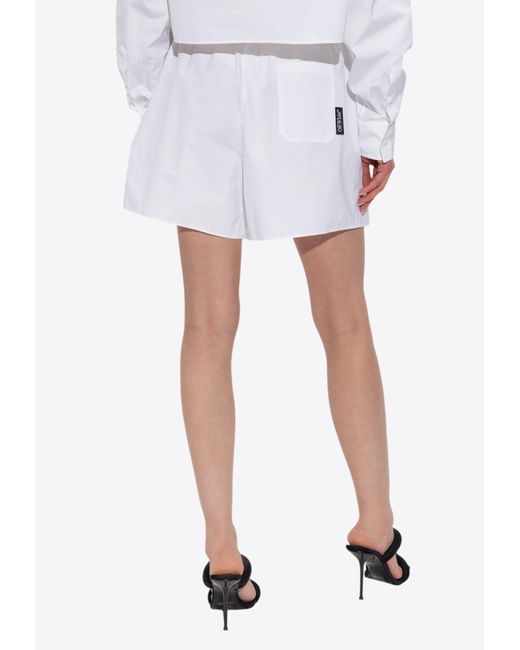 Off-White c/o Virgil Abloh White Embroidered Poplin Shorts