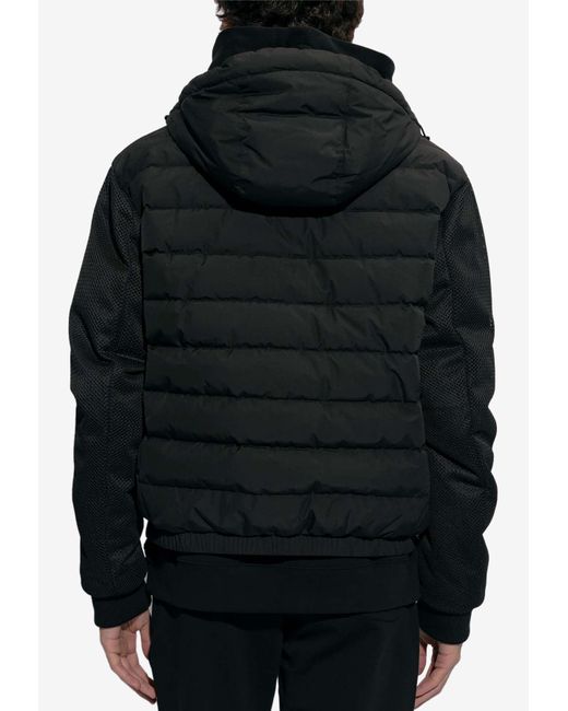 Moschino Black Logo Patch Padded Down Jacket for men