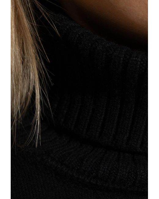 Dolce & Gabbana Black Turtleneck Cashmere Sweater