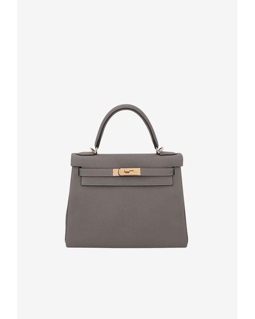 Hermès Kelly 28 In Gris Meyer Togo Leather With Gold Hardware | Lyst