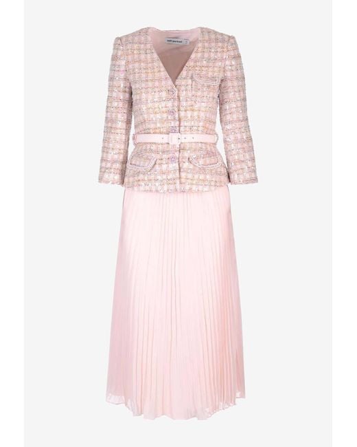 open lace back dress Marisol Off Shoulder Boucle Mini Dress / Baby Pink | Meshki