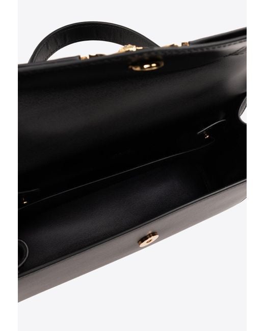 Versace Black Medusa '95 Leather Top Handle Bag