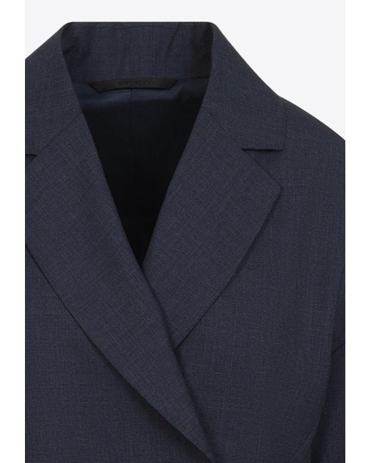 Givenchy Blue Double-Breasted Blazer