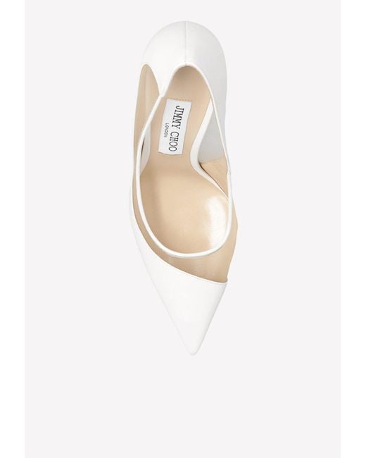 Jimmy Choo Love 100 Pumps In Leather And Mesh in White Lyst Canada