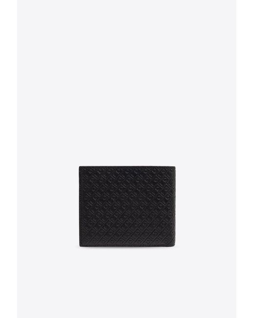 Ferragamo White Monogram-Embossed Bi-Fold Wallet for men
