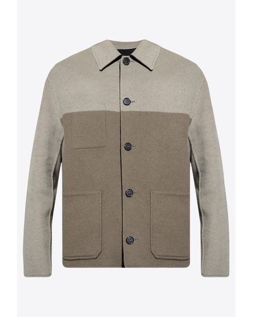 Loewe Gray Reversible Workwear Anagram Jacket for men