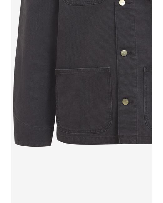 Carhartt Black Michigan Jacket With Logo-Patch for men