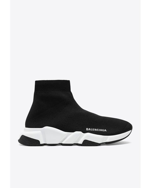 Balenciaga White Speed Recycled Knit Sneakers