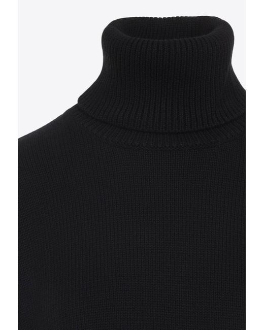 Frankie Shop Black Rhea Trapeze Turtleneck Pullover