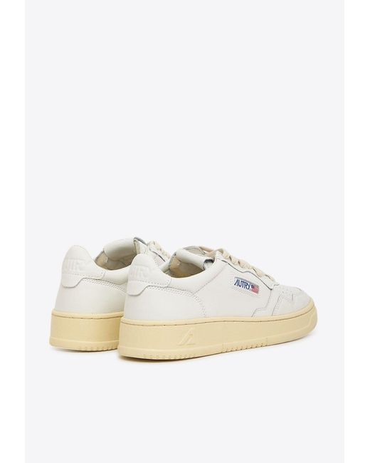 Autry White Medalist Low-Top Sneakers for men