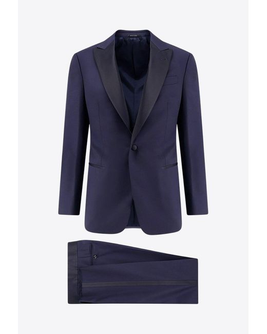 Giorgio Armani Blue Wool Single-Breasted Suit for men