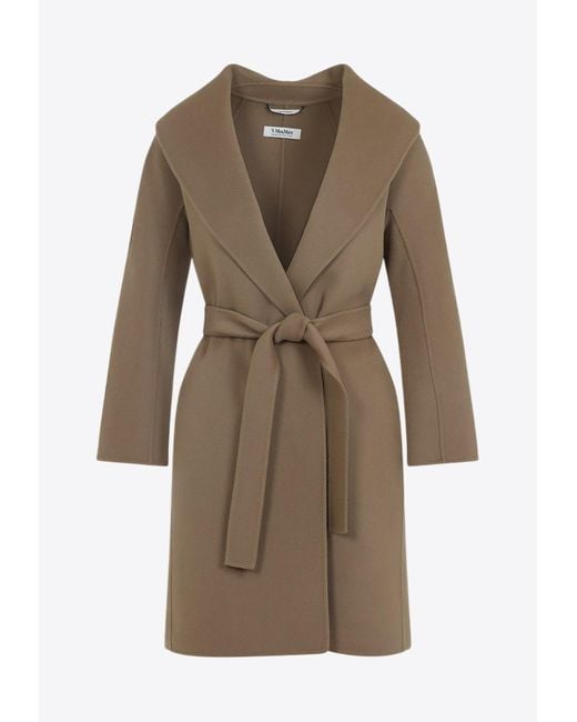 Max Mara Natural Messi Wool Overcoat