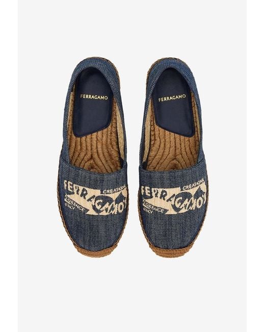 Ferragamo Blue Denim Espadrilles