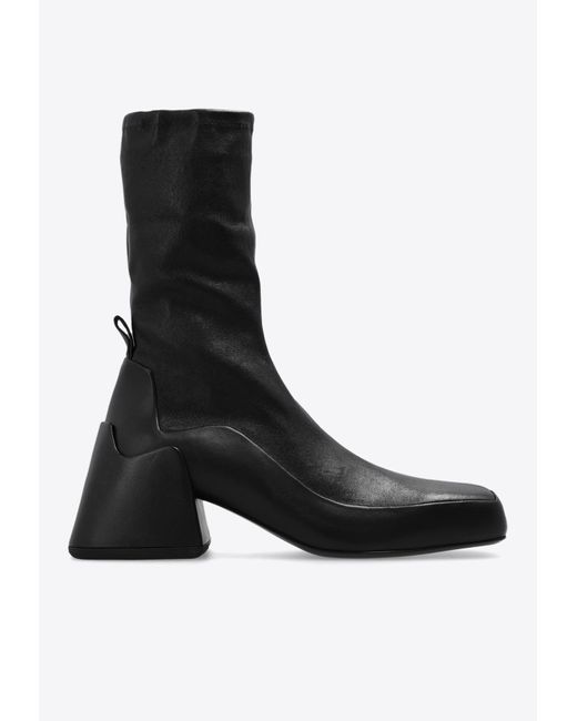 Jil Sander Black 55 Mid-Calf Leather Boots