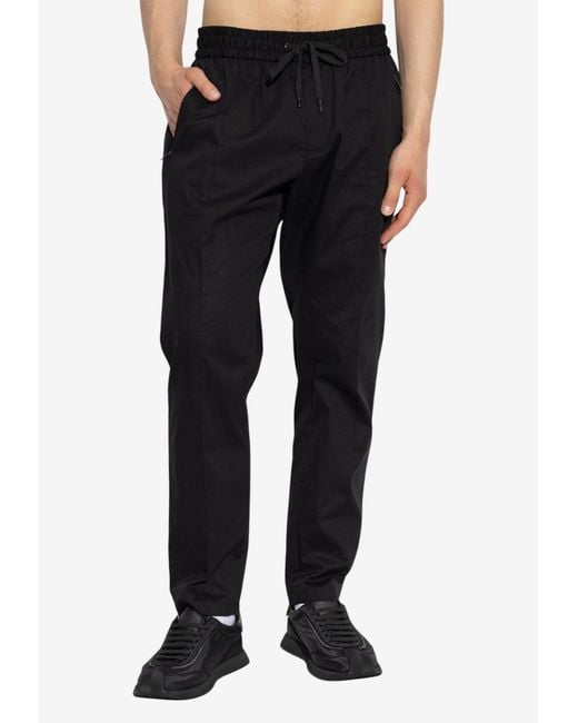 Dolce & Gabbana Black Elasticated Cargo Pants for men