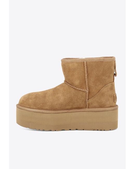 Ugg Natural Classic Mini Platform Ankle Boots