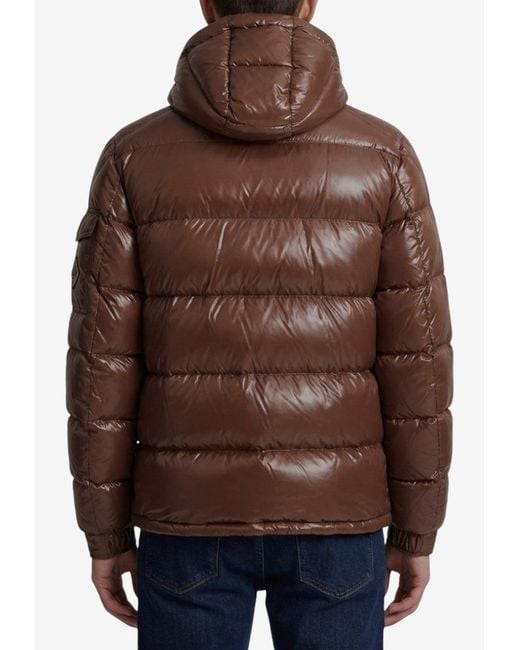 Herno Brown Polar Tech Hooded Down Jacket for men