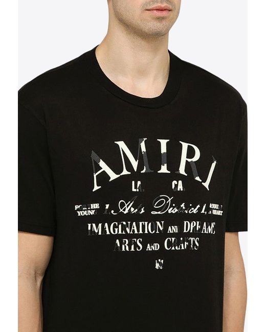 Amiri Black Arts District Logo T-Shirt for men