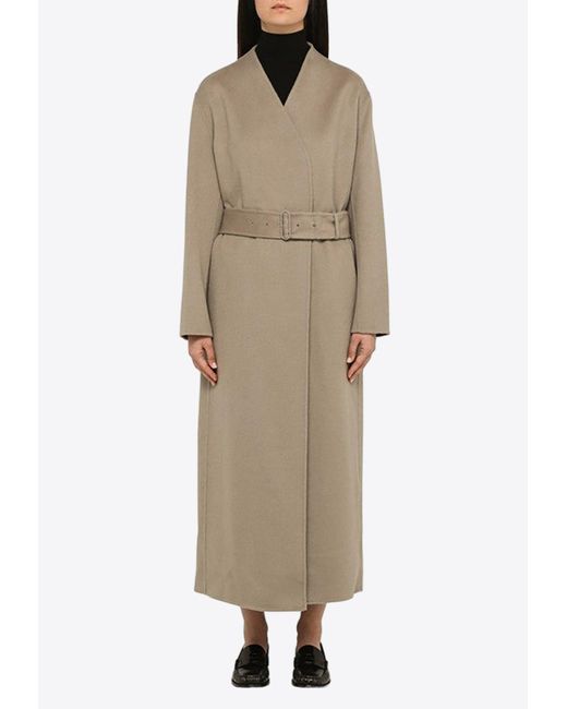 Calvin Klein Natural Oversized Reversible Wool Coat
