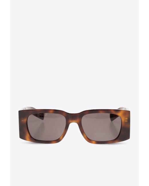 Saint Laurent Brown Sl 654 Rectangular Sunglasses