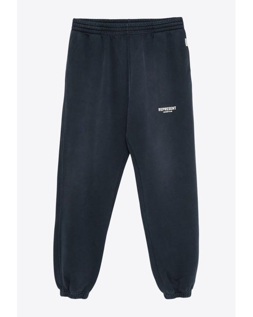 Represent Blue Owners Club Faded Track Pants for men