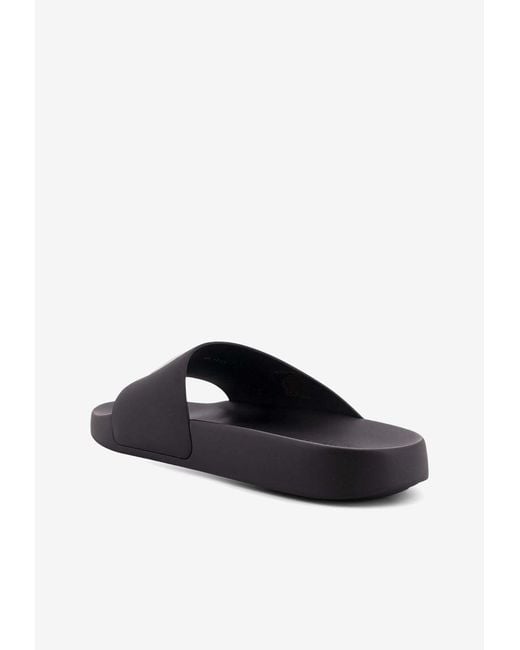 Givenchy White Logo Rubber Slides for men