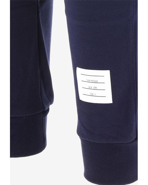 Thom Browne Blue 4-Bar Stripes Track Pants for men
